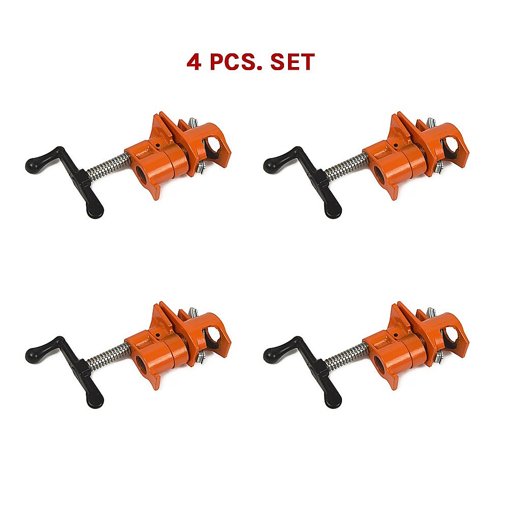 3/4" Wood Gluing Pipe Clamp Set (4 Pack) Heavy Duty PRO Woodworking Cast Iron - image4