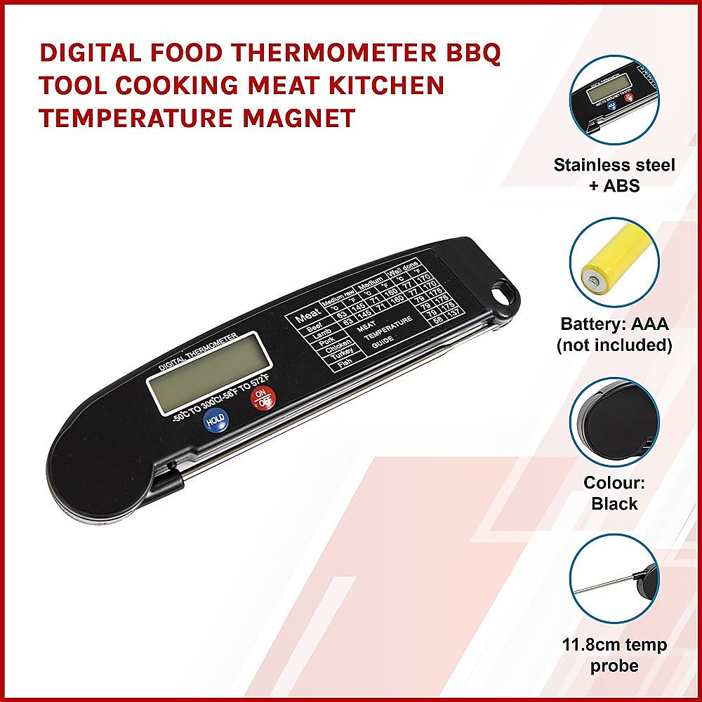 Digital Food Thermometer BBQ Tool Cooking Meat Kitchen Temperature Magnet - image3