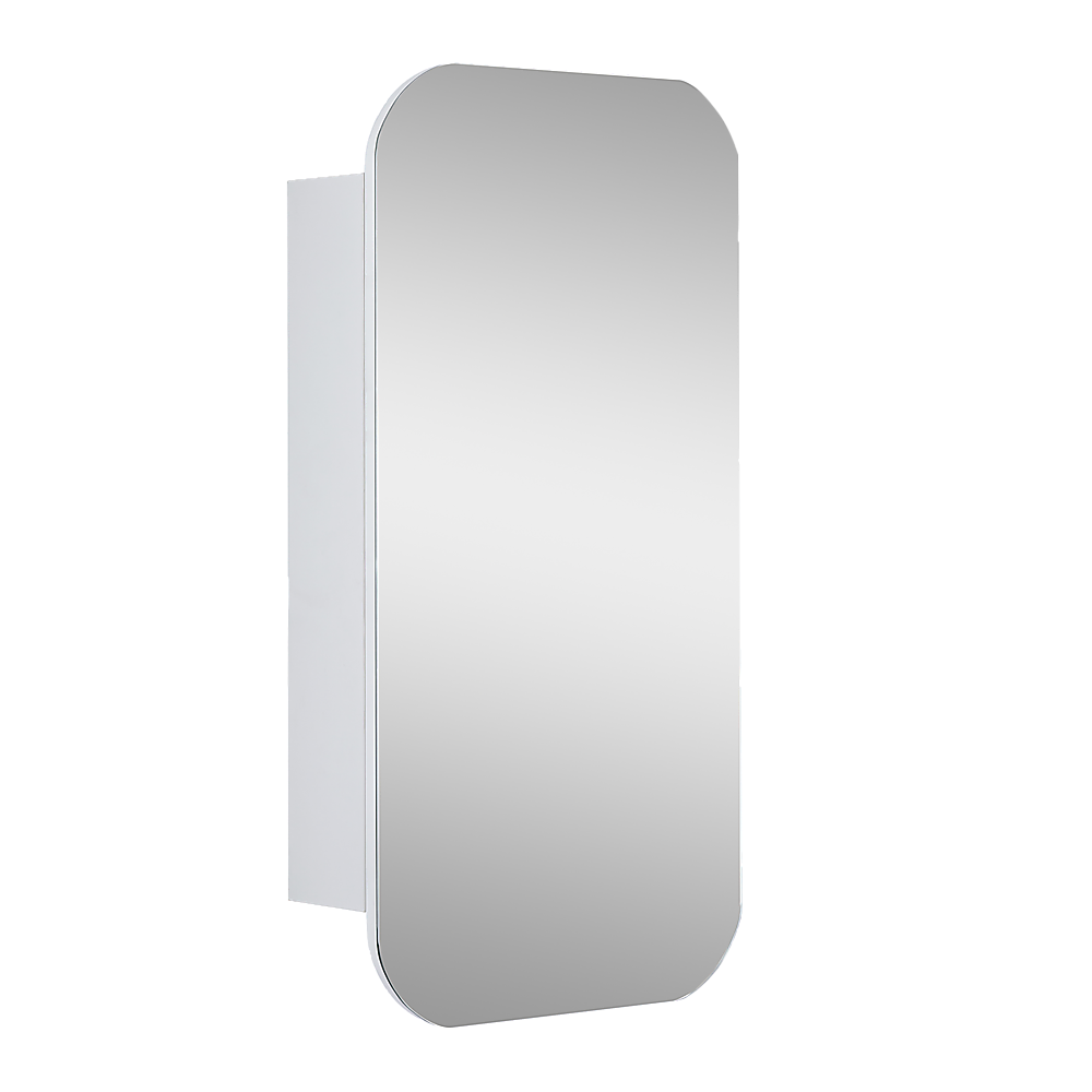 Rectangle Wall Hung Bathroom Mirror Shaving Cabinet Vanity Matte White - image4