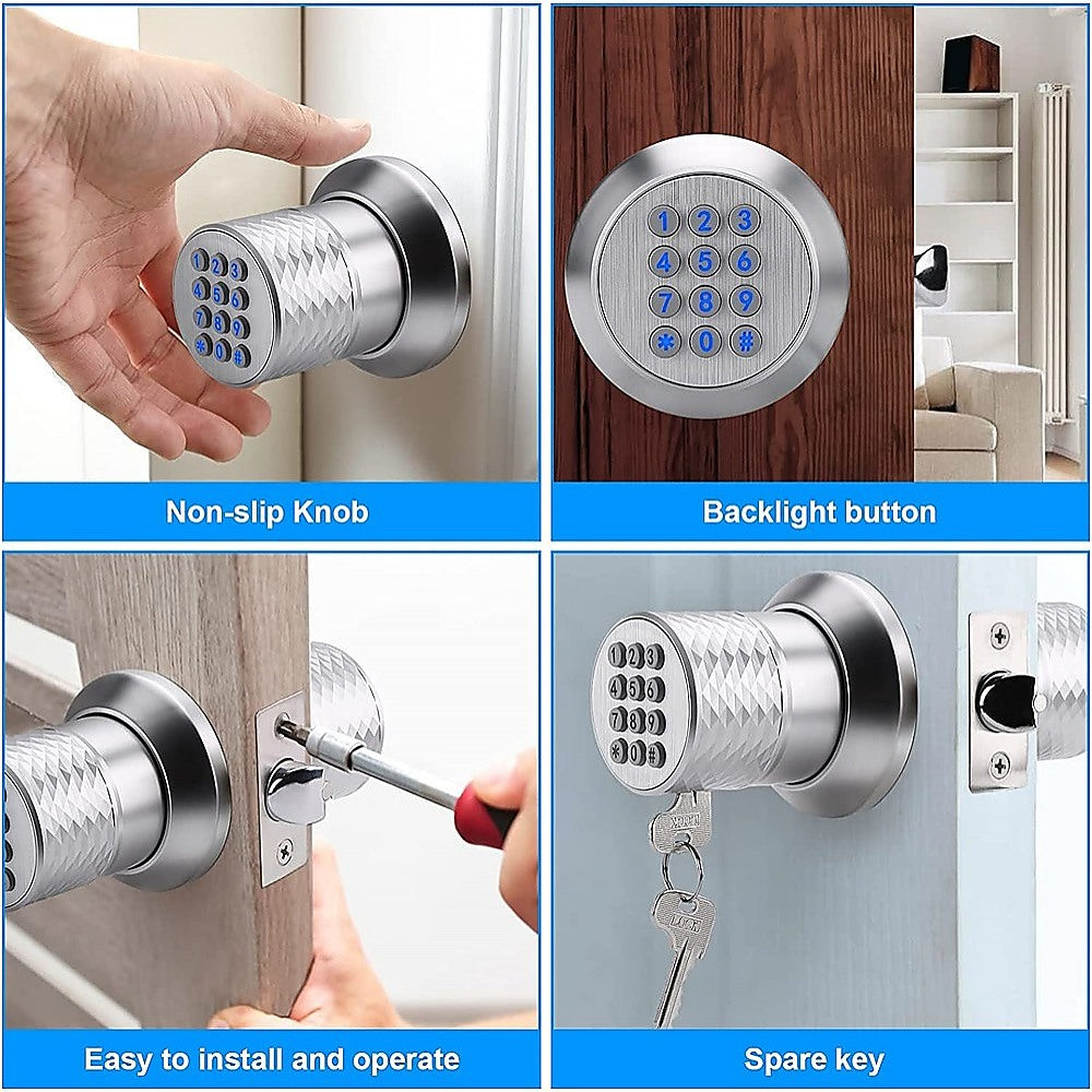 Digital Electronic Code Door Lock Keyless Entry Keypad Programmable Lock Knob - image4