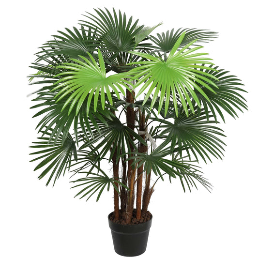 Artificial Wide Leaf Fan Palm Tree 90cm - image1