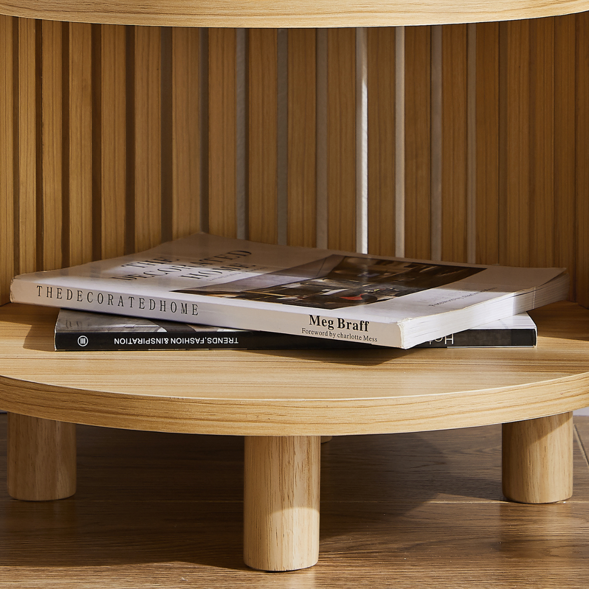 Henley Round Wooden Bedside Table - image3