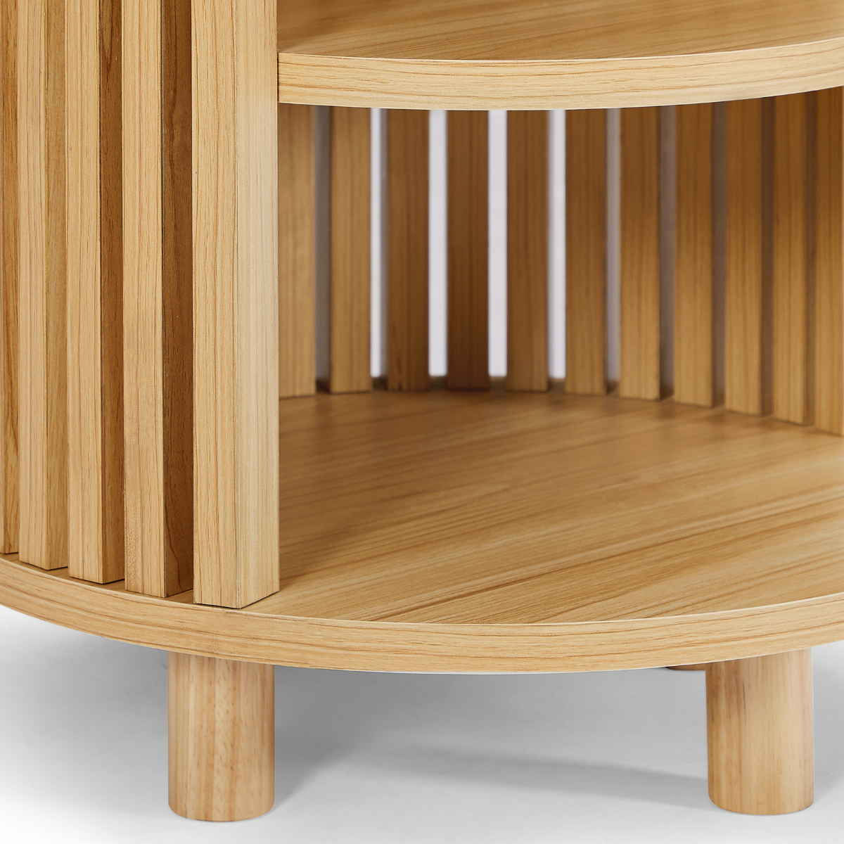 Henley Round Wooden Bedside Table - image7