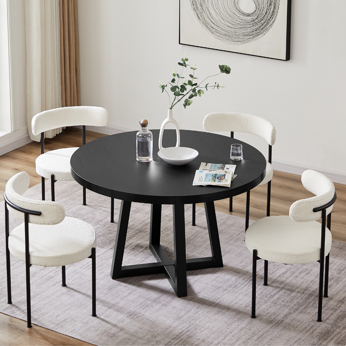 Harry 4 Seater Dining Table in Black - image3