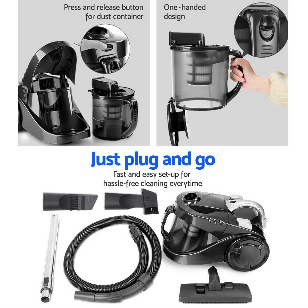 Vacuum Cleaner Bagless Cyclone Cyclonic Vac Home Office Car 2200W Black - image6