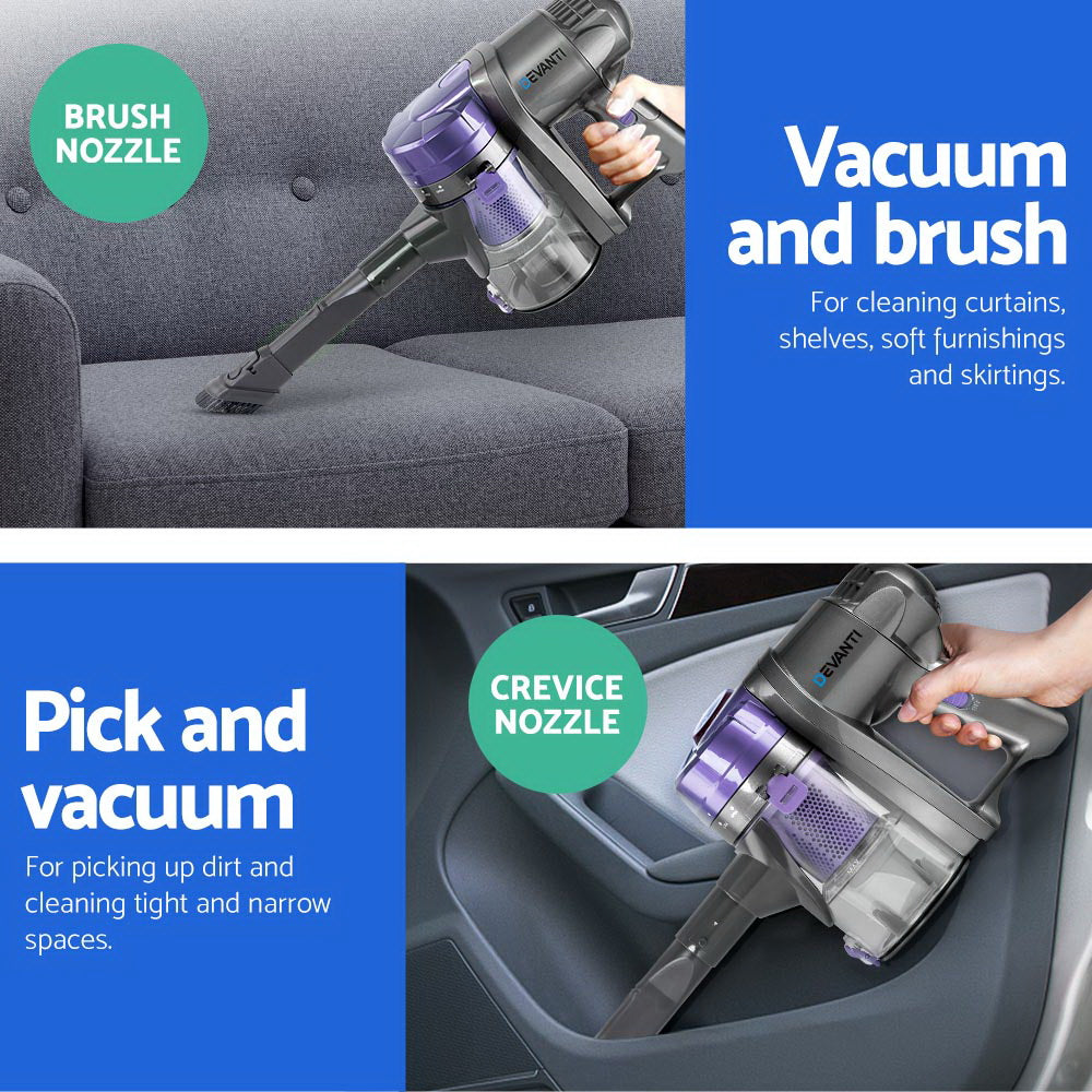 Corded Handheld Bagless Vacuum Cleaner - Purple and Silver - image5