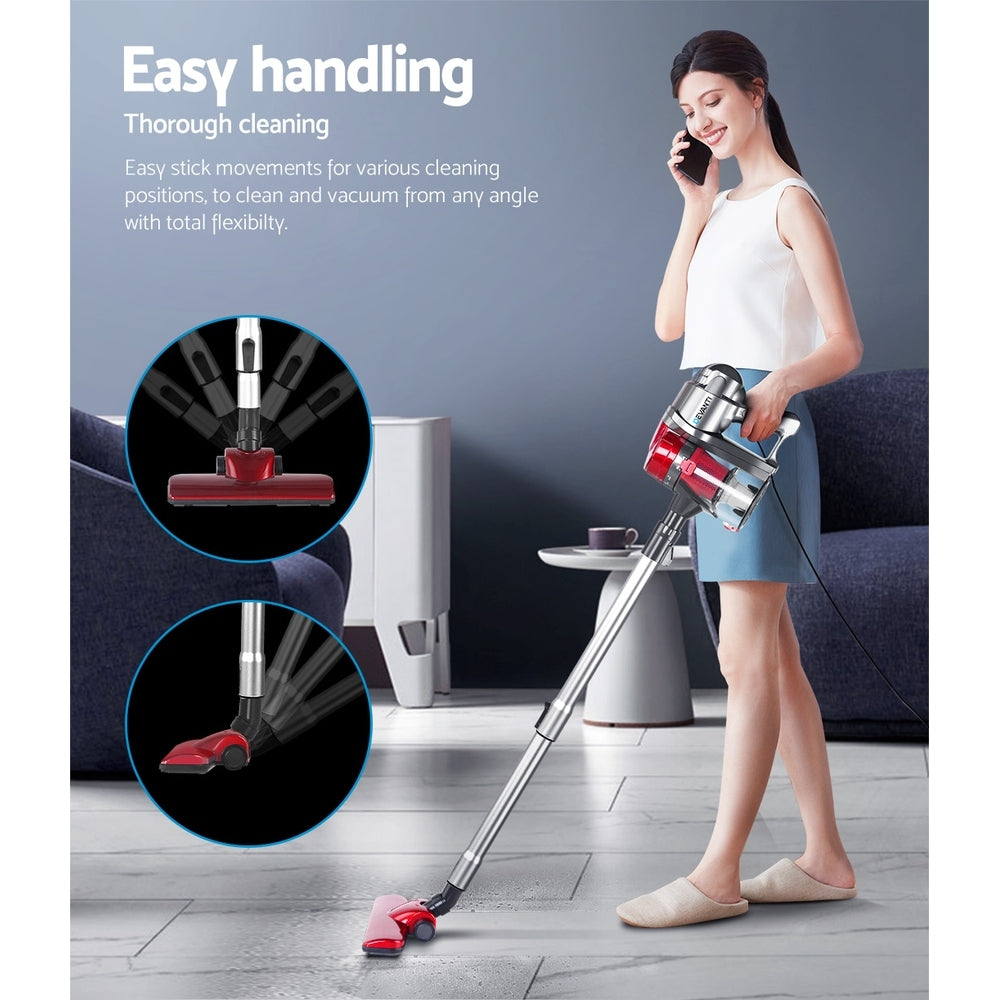 Corded Handheld Bagless Vacuum Cleaner - Red and Silver - image4