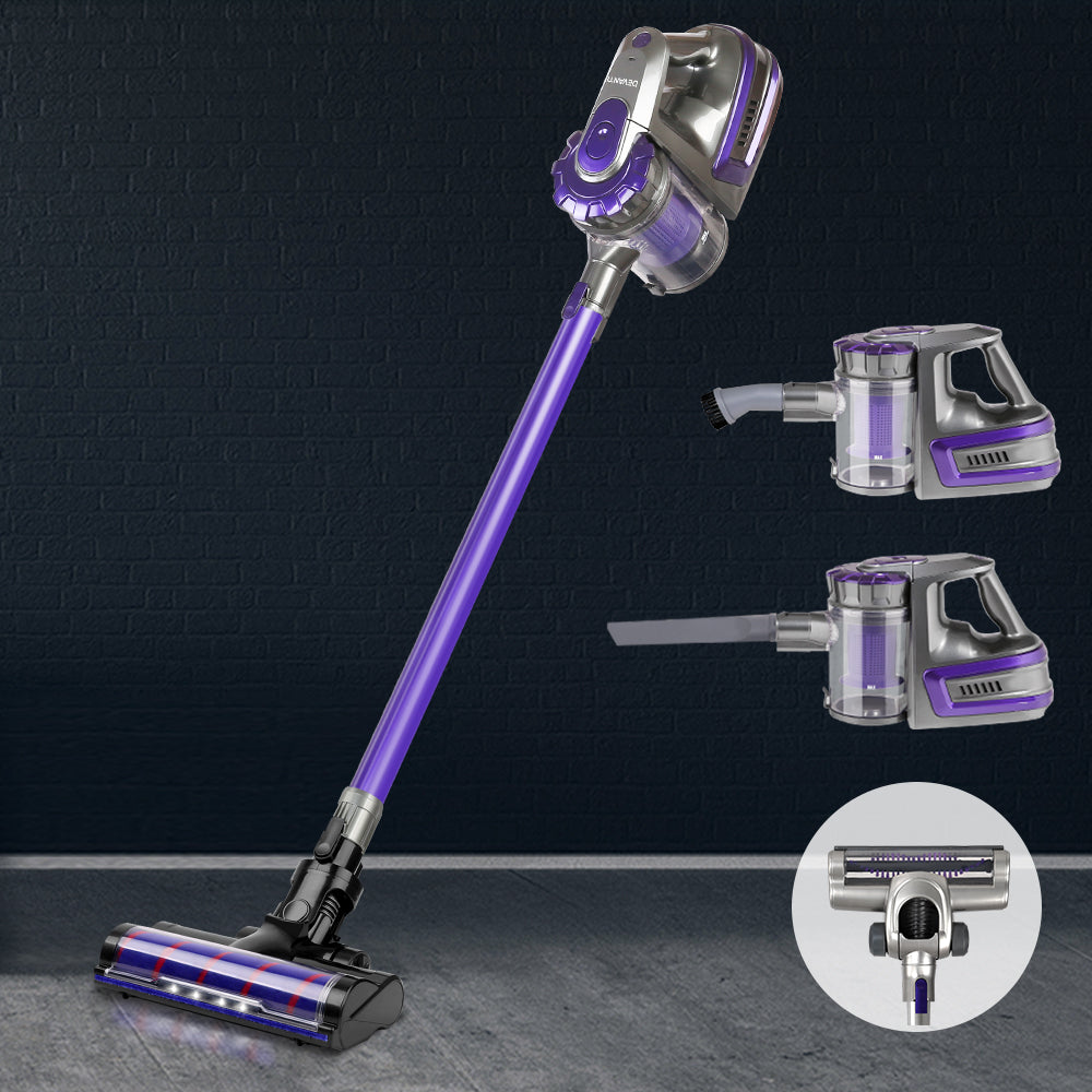 150W Stick Handstick Handheld Cordless Vacuum Cleaner 2-Speed with Headlight Purple - image7