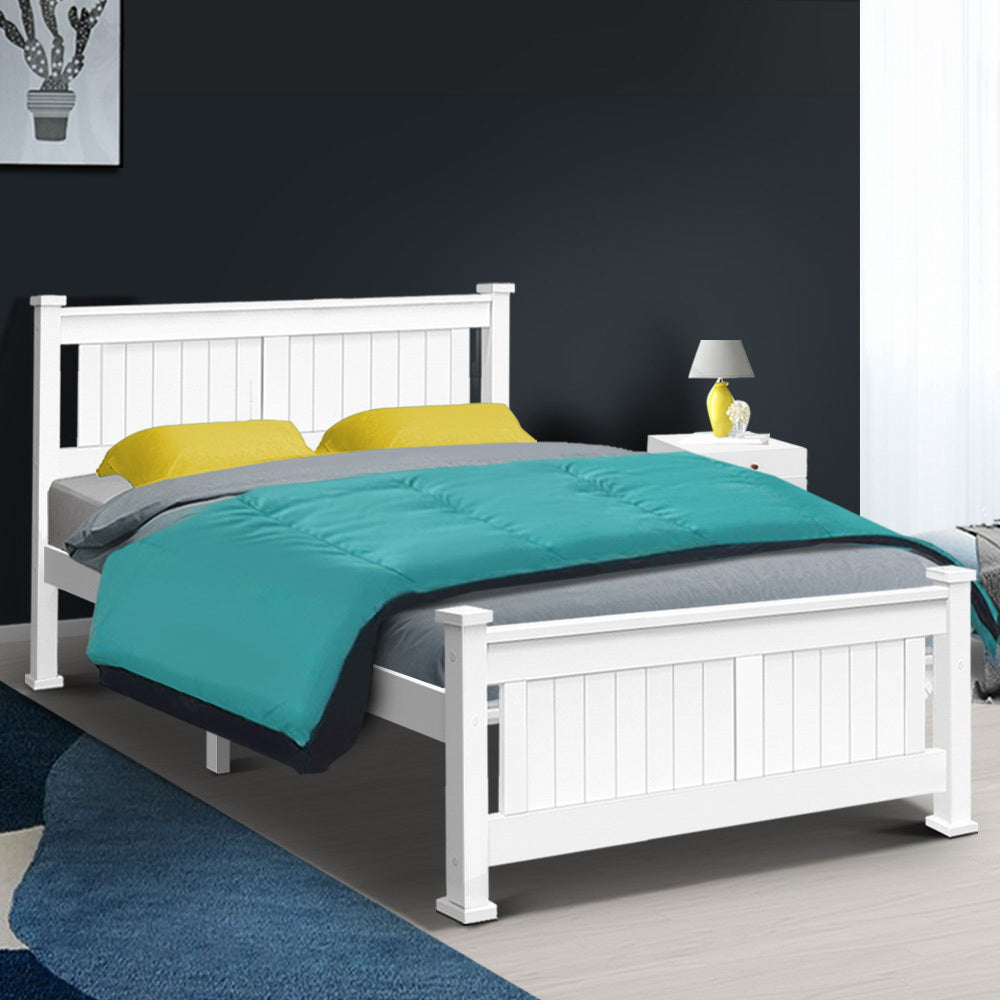 Double Size Wooden Bed Frame - White - image7