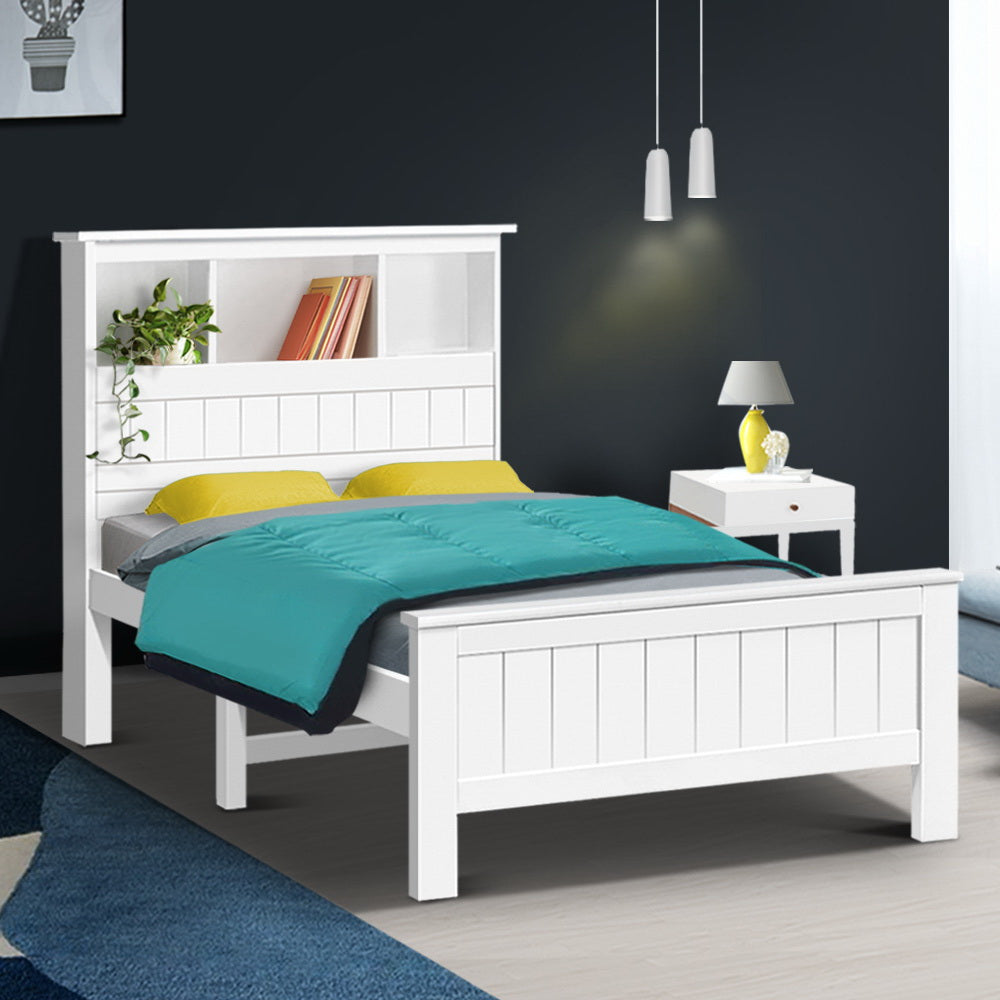 King Single Wooden Timber Bed Frame - image7