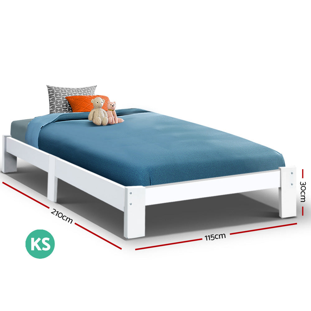 Bed Frame King Single Size Wooden Mattress Base Timber Platform JADE - image2