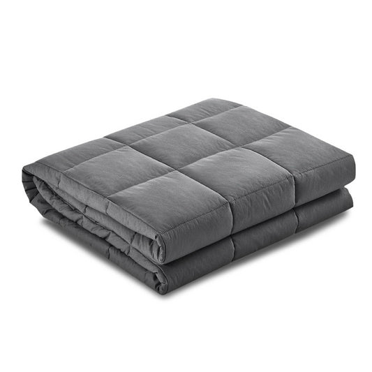 Weighted Blanket Kids 2.3KG Heavy Gravity Blankets Microfibre Cover Comfort Calming Deep Relax Better Sleep Grey - image1