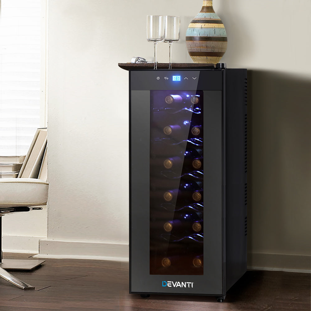 Wine Cooler 12 Bottle Thermoelectric Fridge Storage Chiller - image7