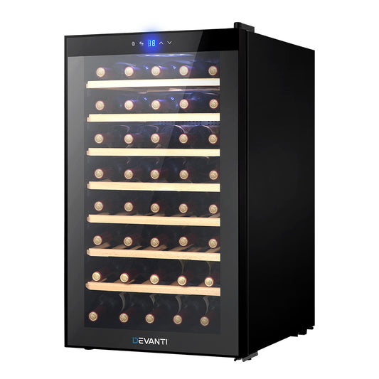Wine Cooler Compressor Fridge Chiller Storage Cellar 51 Bottle Black - image1