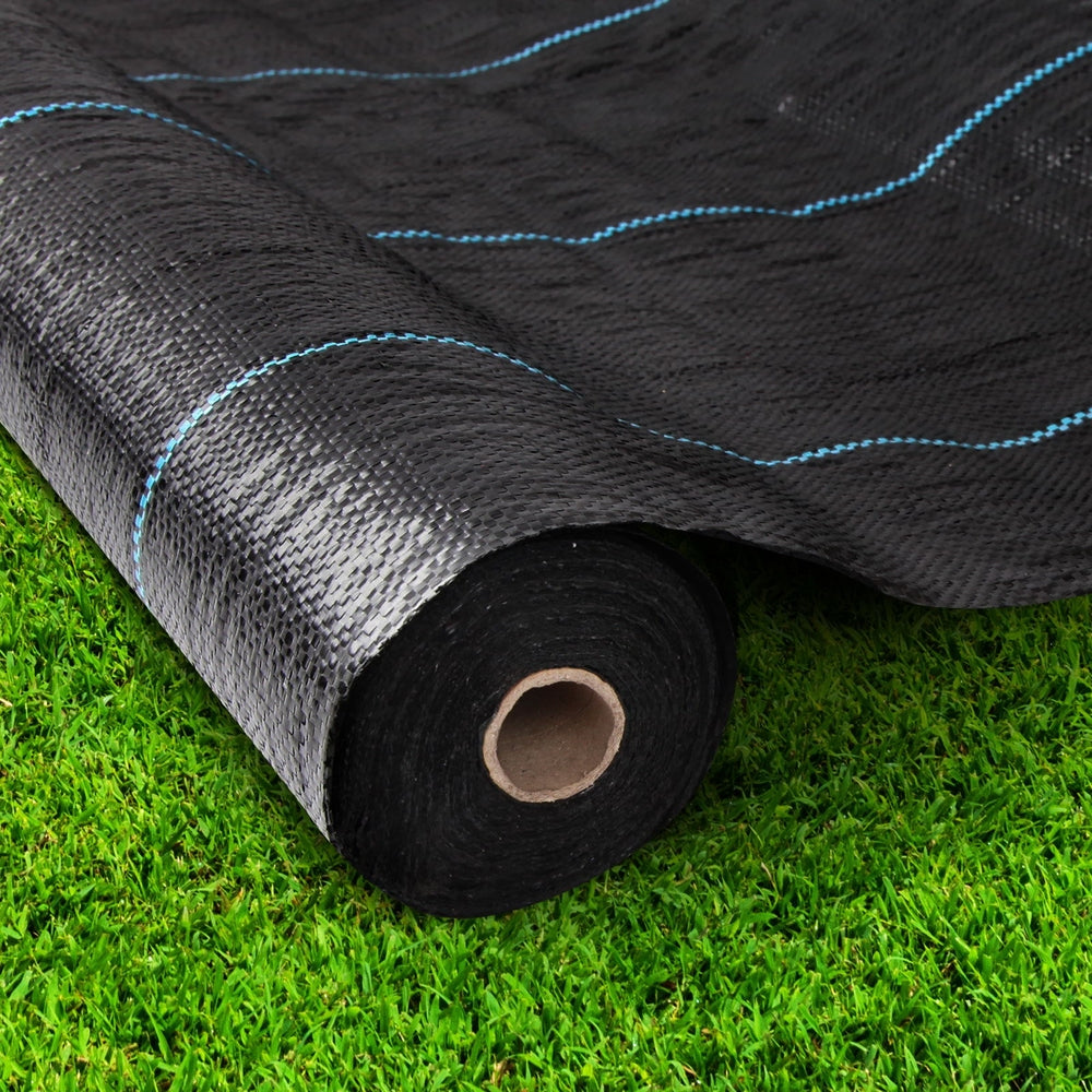 0.915m x 50m Weedmat Weed Control Mat Woven Fabric Gardening Plant - image7