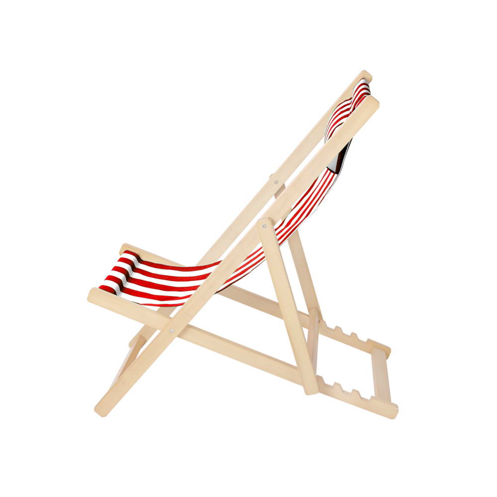 Outdoor Furniture Sun Lounge Wooden Beach Chairs Deck Chair Folding Patio - image3