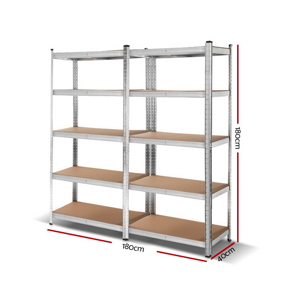 2x0.9M Warehouse Shelving Racking Storage Garage Steel Metal Shelves Rack - image2