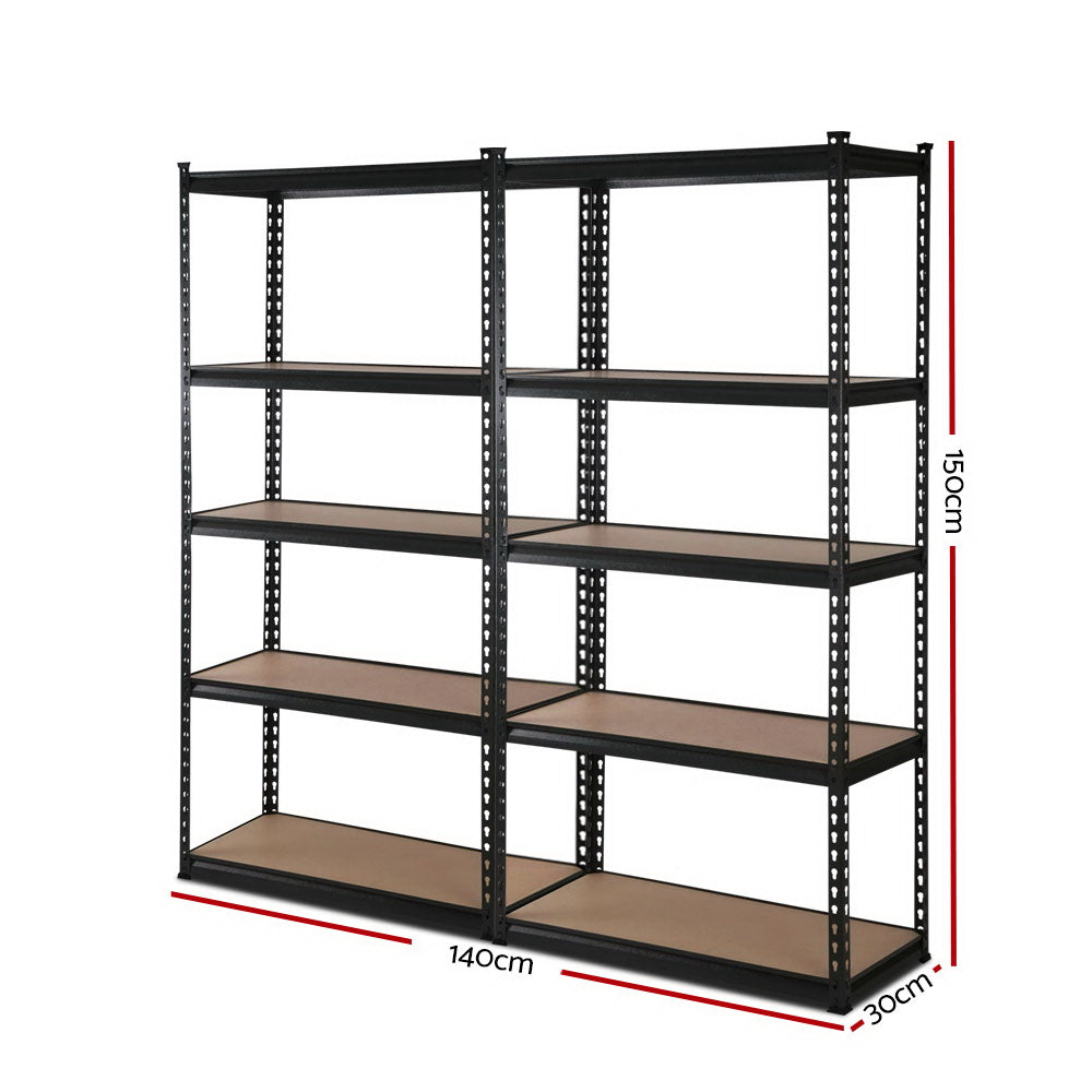 2x1.5M Warehouse Shelving Racking Storage Garage Steel Metal Shelves Rack - image2