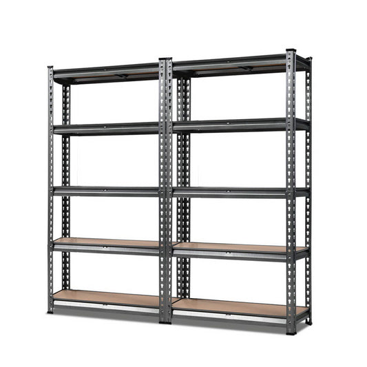 2x1.5M Steel Warehouse Racking Rack Shelving Storage Garage Shelves Shelf - image1