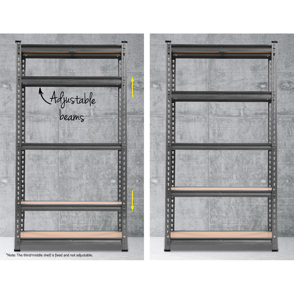 2x1.5M Steel Warehouse Racking Rack Shelving Storage Garage Shelves Shelf - image5