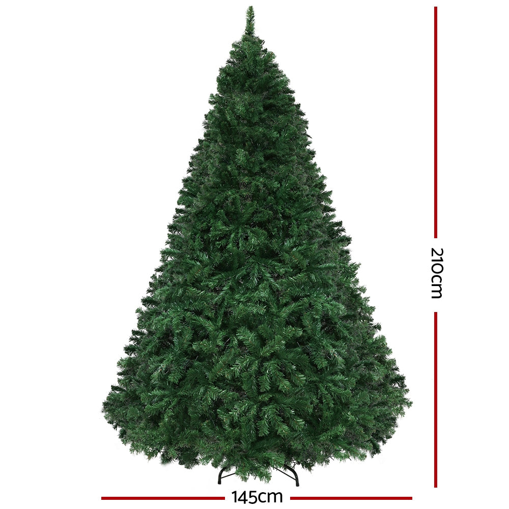 Jingle Jollys Christmas Tree 2.1M Xmas Tree with 2800 LED Lights Multi Colour - image2