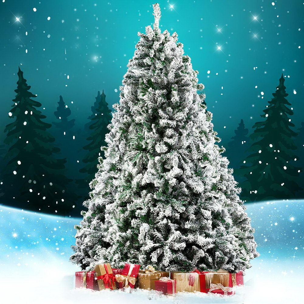 Christmas Tree 2.4M 8FT Xmas Decorations Snow Home Decor 1500 Tips - image7