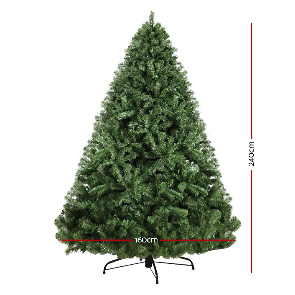 2.4M 8FT Christmas Tree Xmas Decoration Home Decor 1500 Tips Green - image2