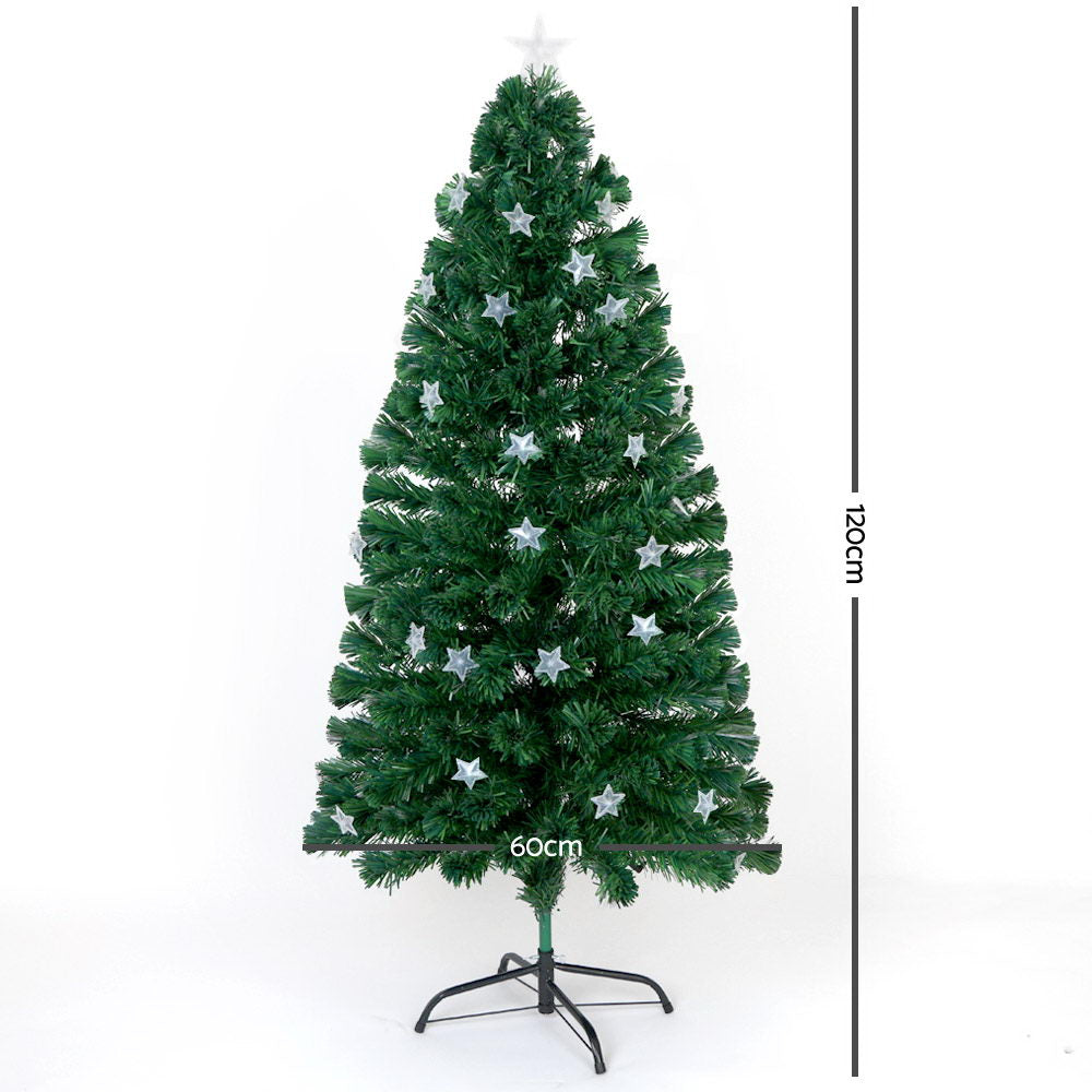 1.2M 4FT LED Christmas Tree Xmas Optic Fiber Multi Colour Lights - image2