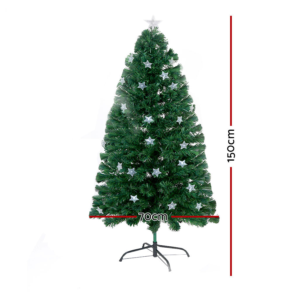 1.5M 5FT LED Christmas Tree Xmas Optic Fiber Multi Colour Lights - image2