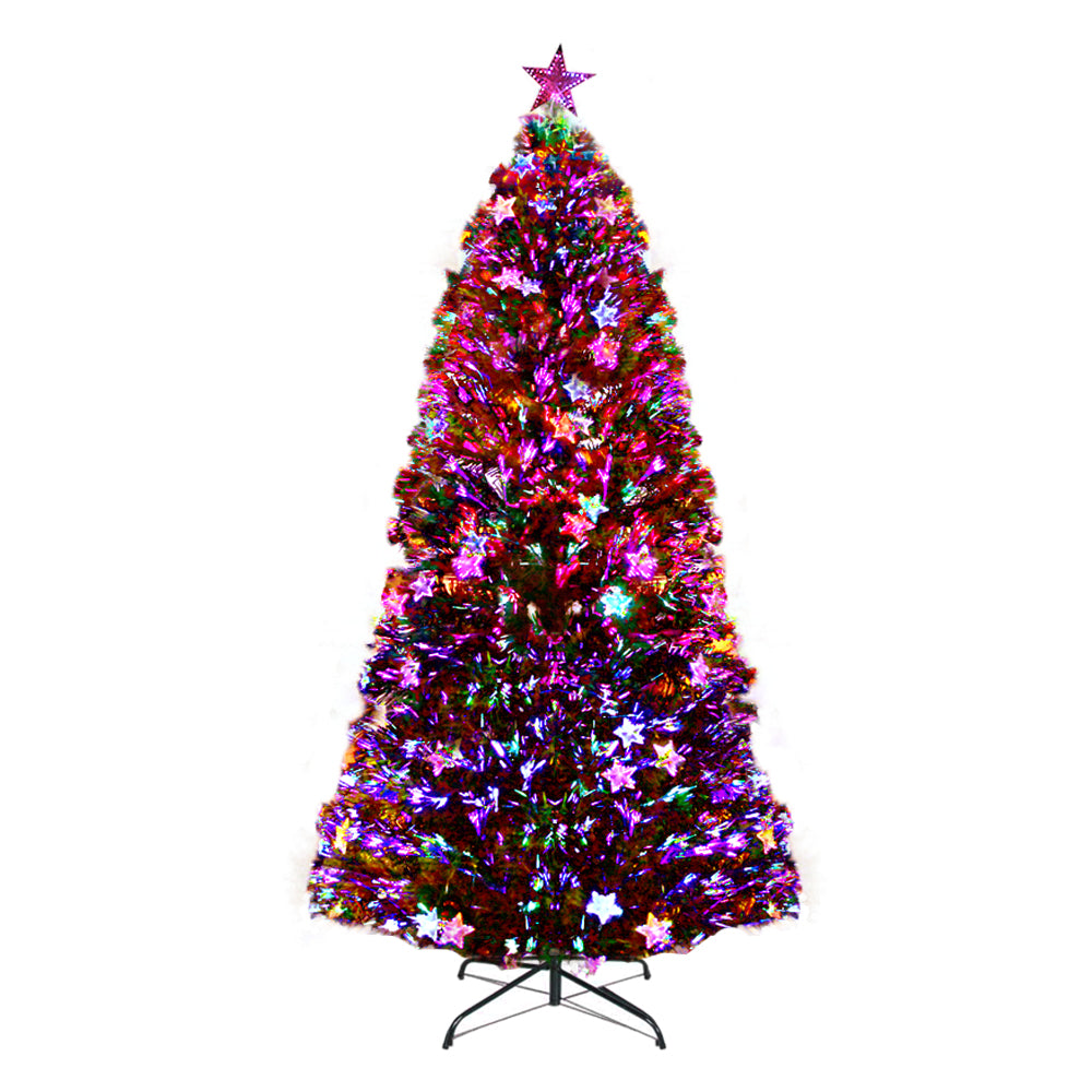 1.8M 6FT LED Christmas Tree Xmas Optic Fiber Multi Colour Lights - image3