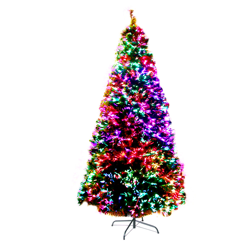 1.8M 6FT LED Christmas Tree Optic Fiber Xmas Multi Colour Lights - image1