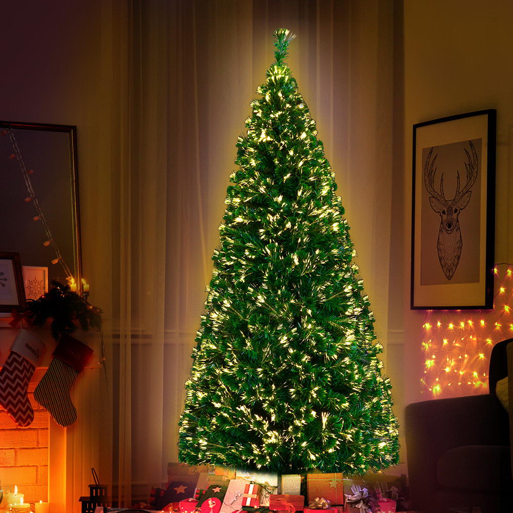 Christmas Tree 1.8M 6FT LED Xmas Fibre Optic Multi Warm White - image8