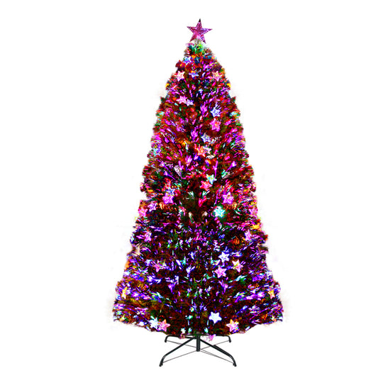 2.1M 7FT LED Christmas Tree Xmas Optic Fiber Multi Colour Lights - image1