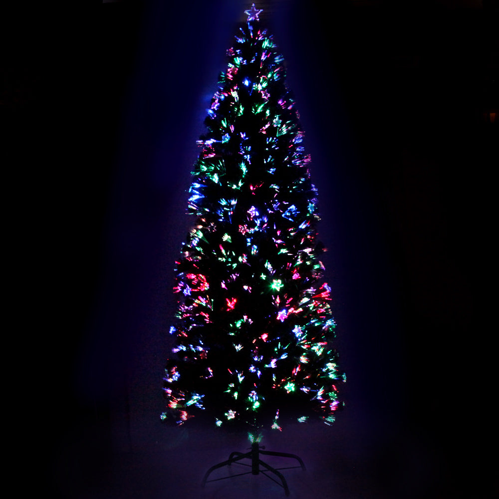 Jingle Jollys Christmas Tree 2.4M LED Xmas trees with Lights Multi Colour - image1