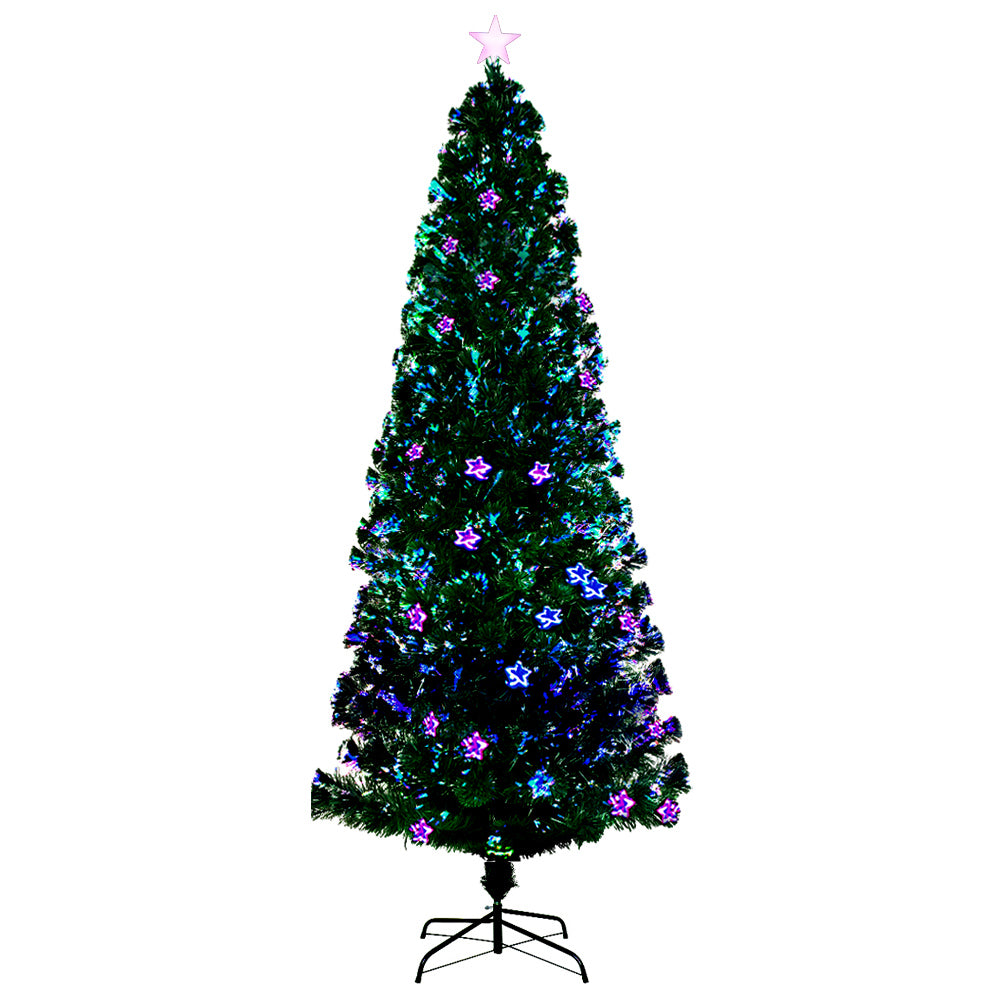 Jingle Jollys Christmas Tree 2.4M LED Xmas trees with Lights Multi Colour - image3