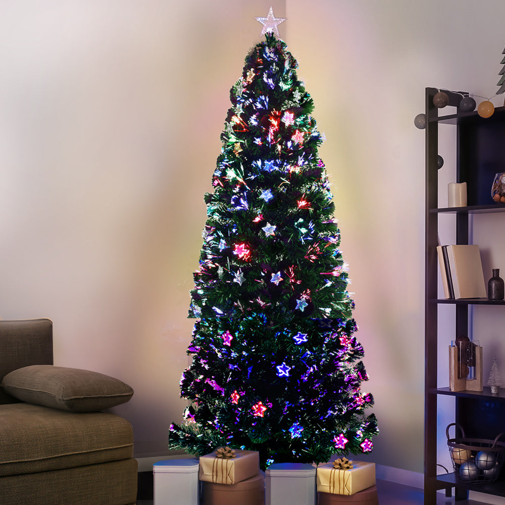 Jingle Jollys Christmas Tree 2.4M LED Xmas trees with Lights Multi Colour - image8