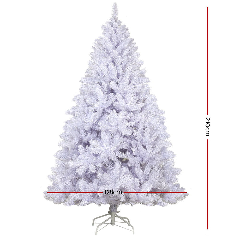 Jingle Jolly's White Christmas Tree Xmas Decorations Home Decor 2.1M 7FT - image2