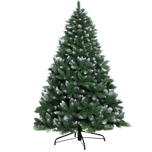 2.4M 8FT Christmas Tree Xmas Home Decoration 1400 Tips Snowy Green - image1