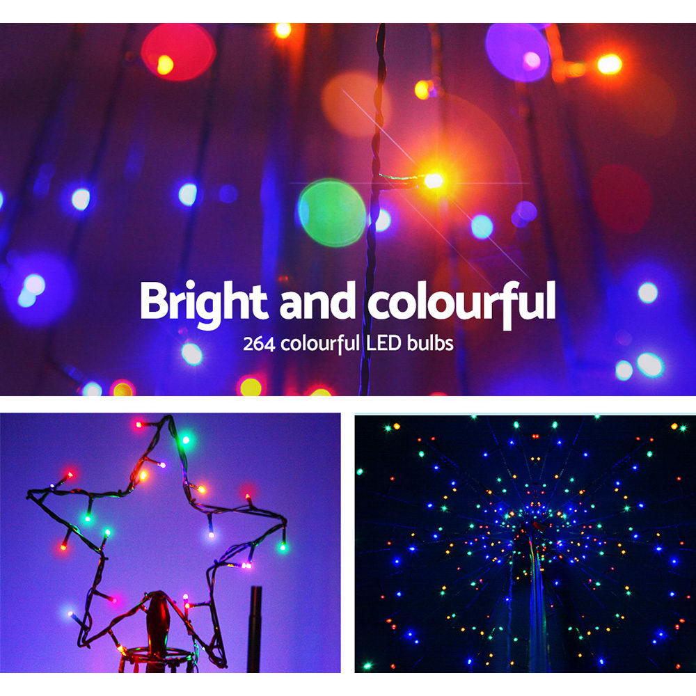 2.1M LED Christmas Tree Lights Solar Xmas Multi Colour Optic Fiber - image4