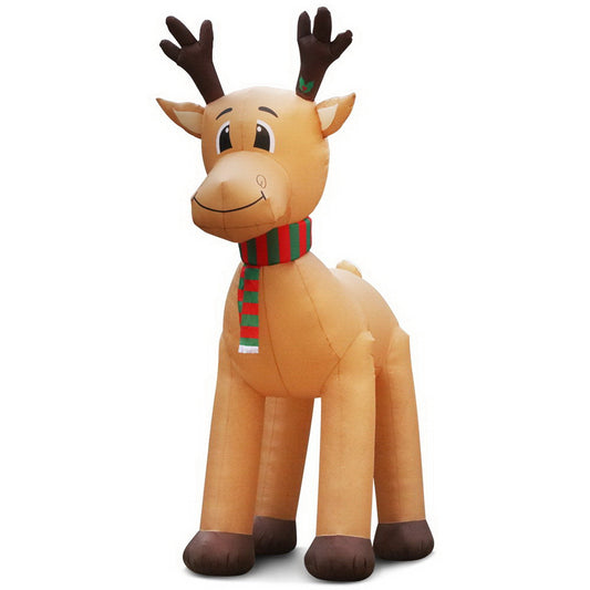 5M Christmas Inflatable Reindeer Giant Deer Air-Power Light Inside - image1