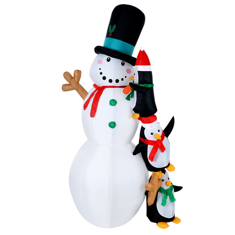 Jingle Jollys 2.4M Christmas Inflatable Snowman Xmas Lights Outdoor Decorations - image3