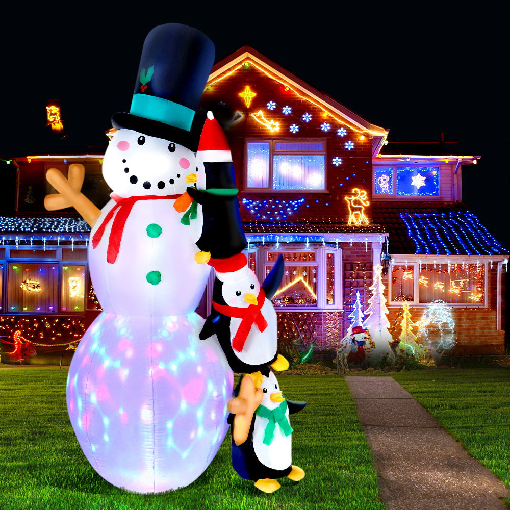 Jingle Jollys 2.4M Christmas Inflatable Snowman Xmas Lights Outdoor Decorations - image8