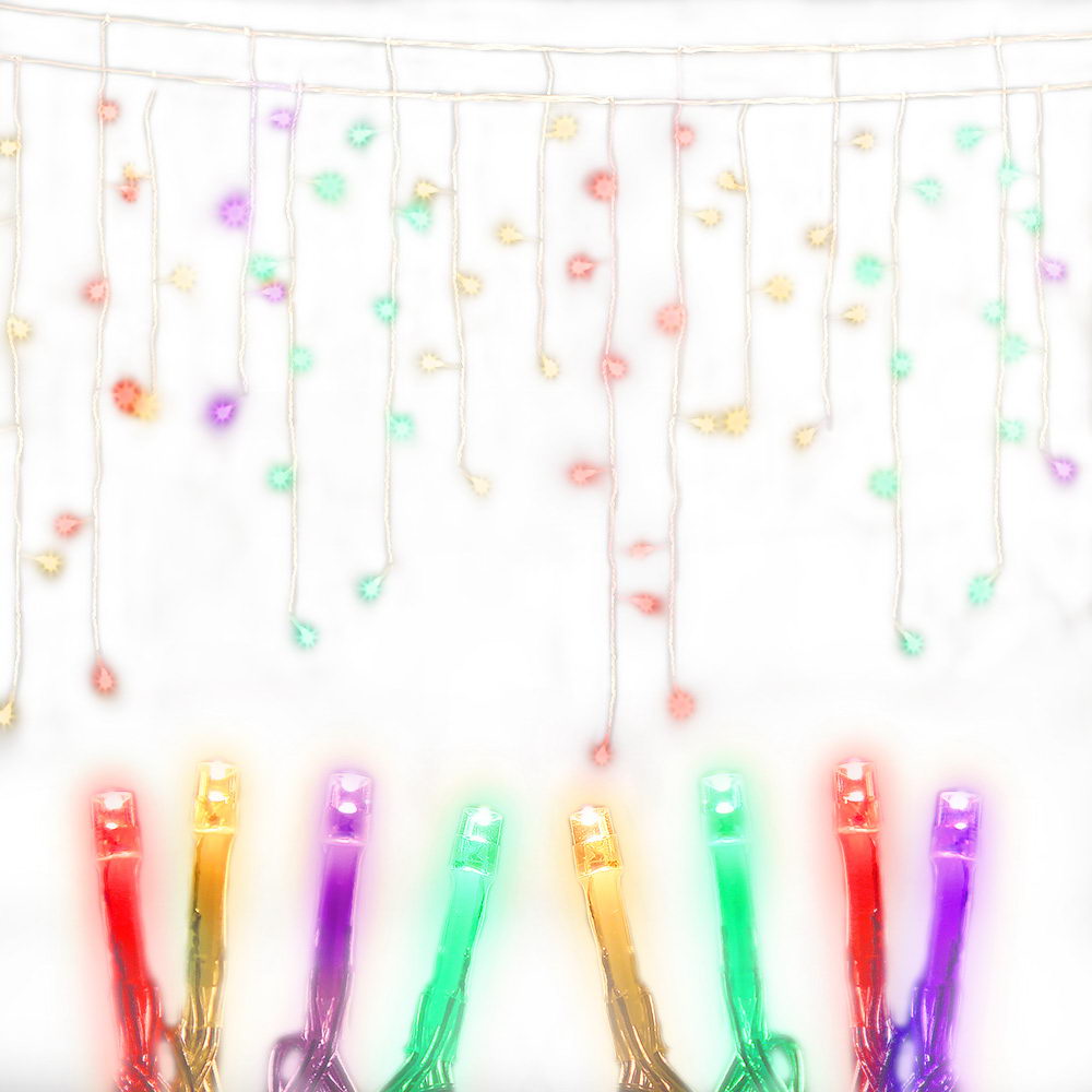 500 LED Solar Powered Christmas Icicle Lights 20M Outdoor Fairy String Party Multicolour - image8