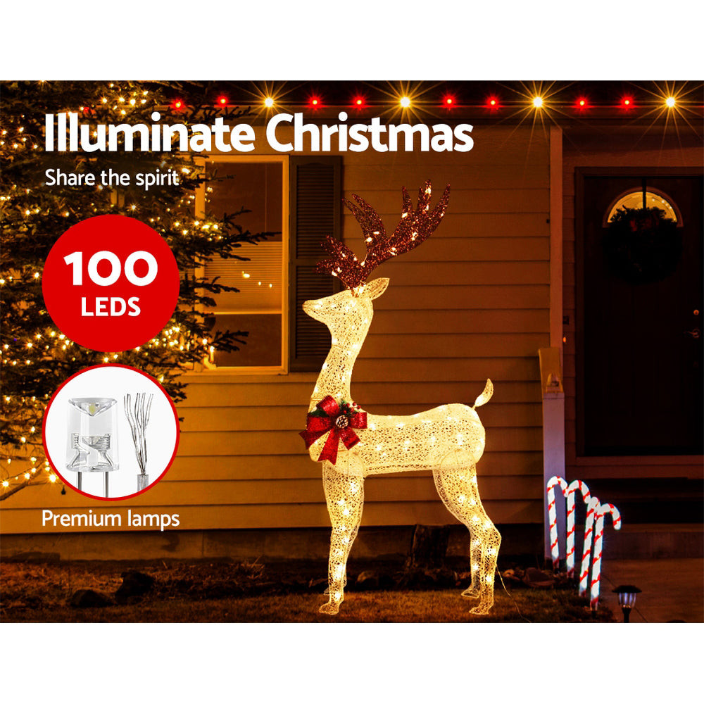 Christmas Lights Motif LED Rope Reindeer Waterproof Outdoor - image6