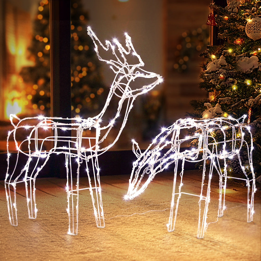 Christmas Motif Lights LED Rope Reindeer Waterproof Solar Powered - image8