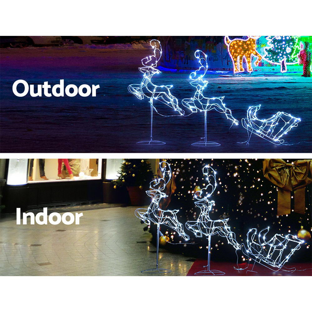 Christmas Motif Lights LED Rope Reindeer Waterproof Outdoor Xmas - image4