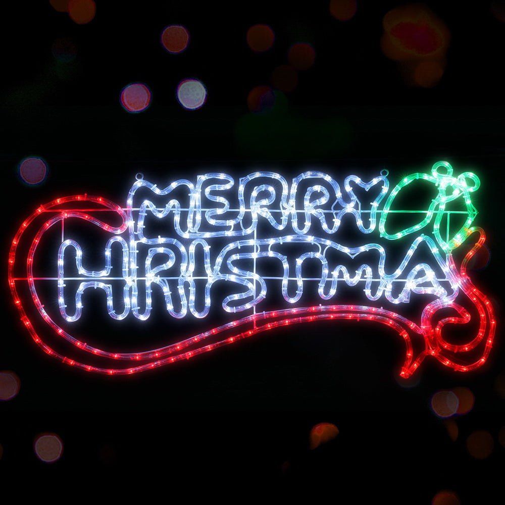 Christmas Motif Lights LED Rope Merry Xmas Waterproof Colourful - image7