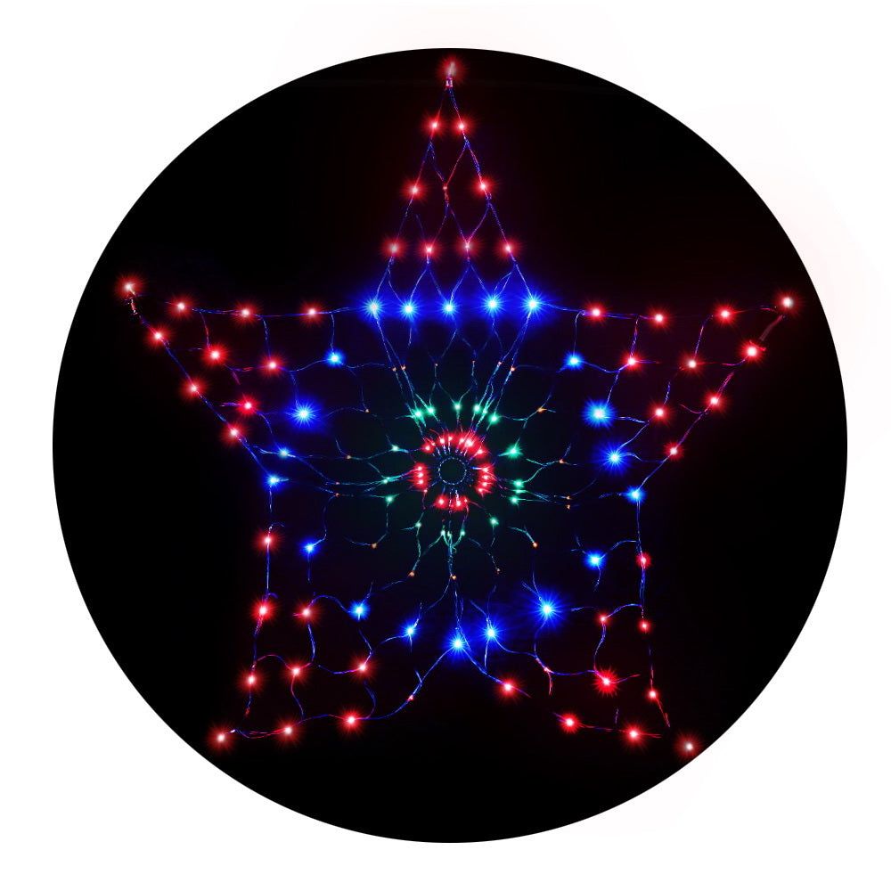 Christmas Lights Motif LED Star Net Waterproof Outdoor Colourful - image1