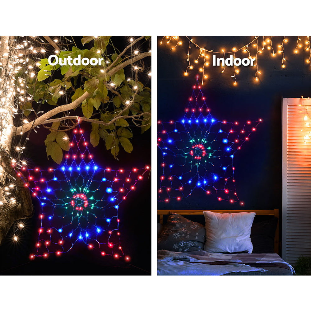 Christmas Lights Motif LED Star Net Waterproof Outdoor Colourful - image3