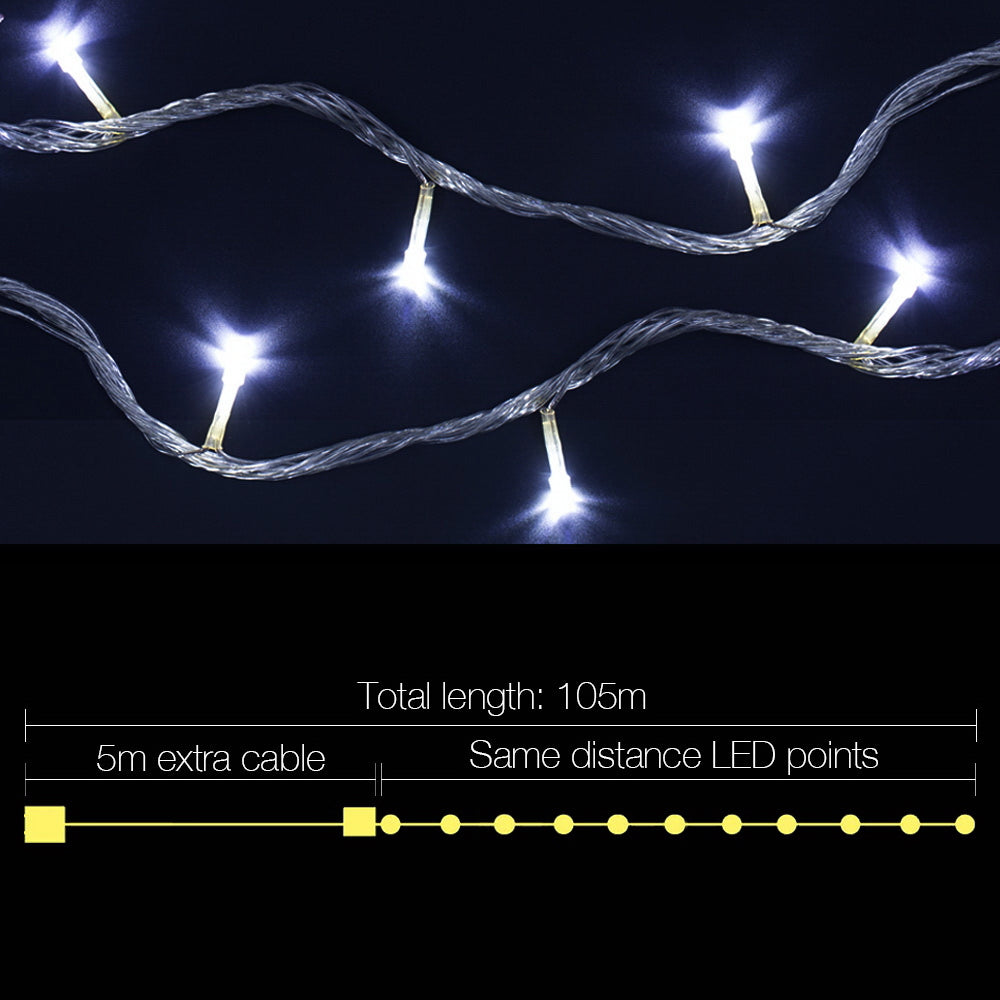 100M Christmas String Lights 500LED Party Wedding Outdoor Garden - image2